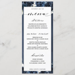 Menu de Janto Personalizável de Casamento de Peony