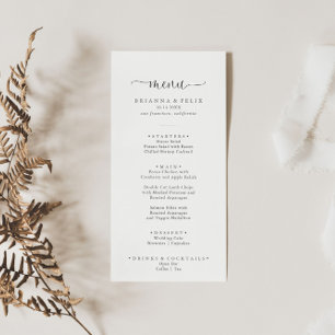 Menu de Janto Script de Rico de Amor da Caligrafia