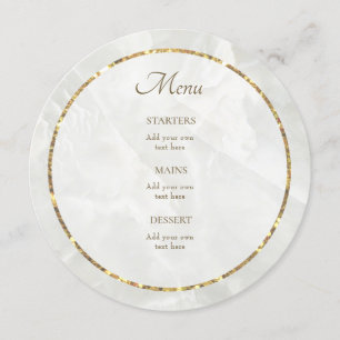 menu de mármore branco