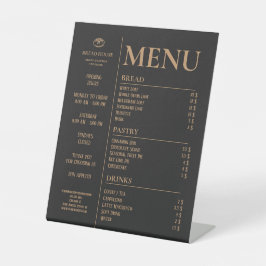 Menu de Mesa de Café Pequeno da Bakery