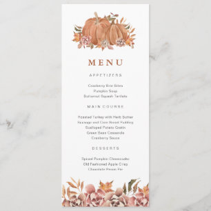 Menu de Outono de Abóbora