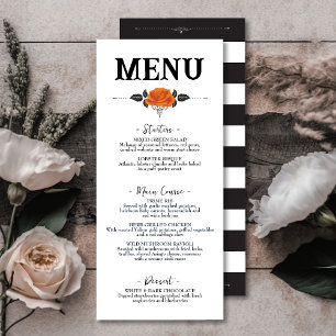 Menu de Placa Plana de Rosa de Halloween Eve Hallo