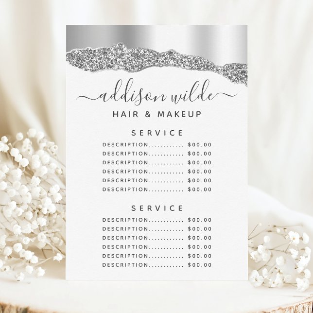 Menu de Preços do Serviço de Brilho de Diamantes P (Criador carregado)