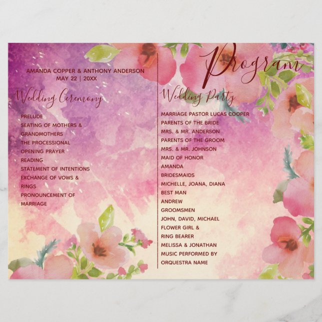 menu de programa tudo em um detalhes folheto (Frente)