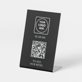Menu de QR Code Preto | Logotipo Moderno sem Conta