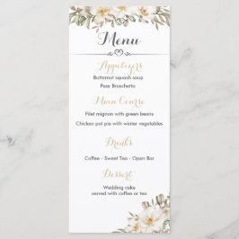 Menu de recepção de casamento com Magnolia Blossom