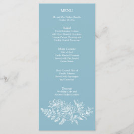 Menu de Recepção de casamento da Flor Branca Elega