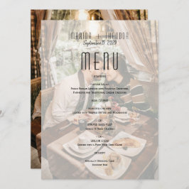 Menu de Recepção de casamento de Fotografias Moder