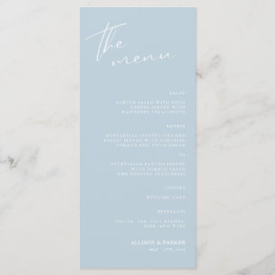 Menu de Recepção de casamento de Script Minimalist