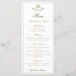 Menu de Recepção de casamento do Claddagh