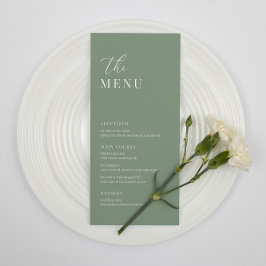 Menu de Recepção de Casamento Elegante Moderno Ver