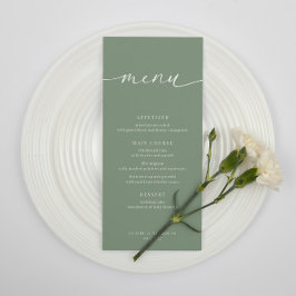 Menu de Recepção de Casamento Elegante Moderno Ver
