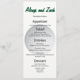Menu de Recepção de Tempo de Tempos do Golf Golfer