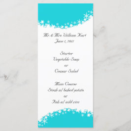 Menu de Recepção do Aqua e do Floco de Neve Branco