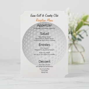Menu de Recepção ⛳ Torneio de Golfe Grande