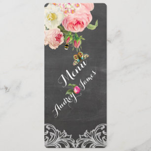 Menu de Rosas do Quadro/Vintage PixDezines