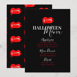 Menu de Sangue de Lábios de Vampiro para Festa de
