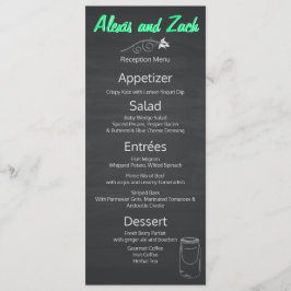 Menu de Script Mason Jar do Quadro Preto Russo