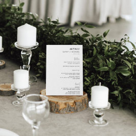 Menu de white papers e preto simples minimalistas 