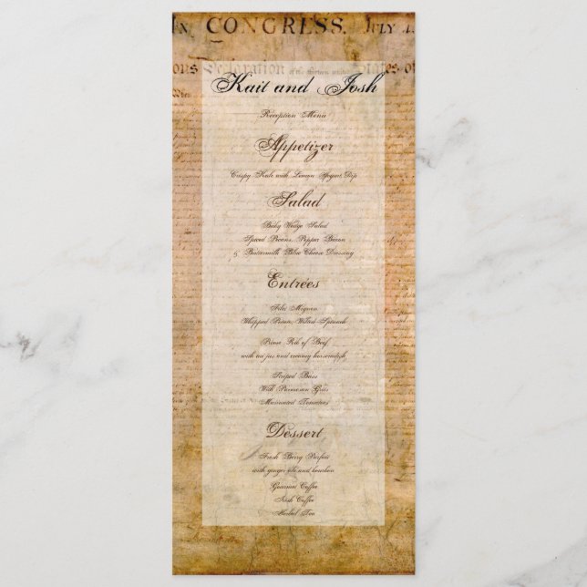 Menu Declaração de Independência 📜 Pergaminhos Históri (Frente)