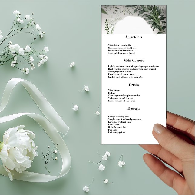 Menu Delicate Primavera deixa o Janto de casamento anti (Criador carregado)