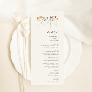 Menu Delicate Wildflower | Janto Casamento de Jardins B