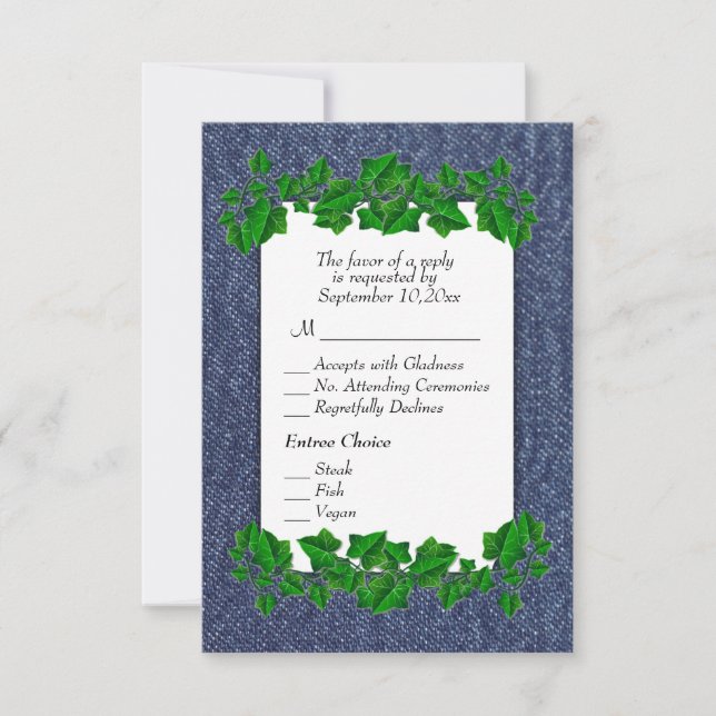 Menu Denim RSVP w (Frente)