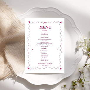 Menu Desenho manual da ilustração cor-de-rosa Scribble 