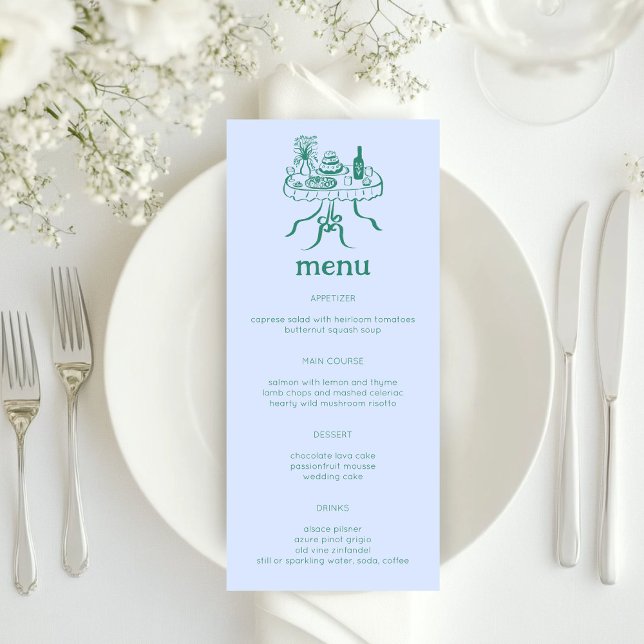 Menu Desenho moderno de porta de Mesa de buffet Whimsic (Whimsical Buffet Table Doodle Sketch Modern CUSTOM Menu
)