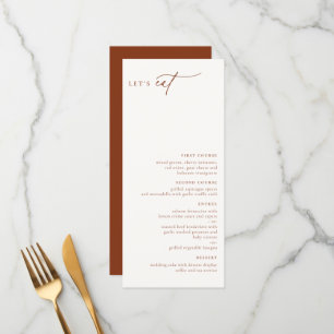 Menu Desert Sienna Modern Minimalista