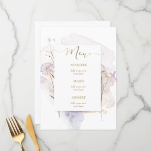 menu design de aquarela