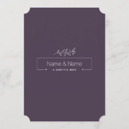 Menu Design de casamento natural minimalista orgânico E