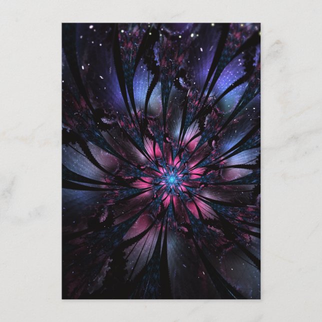 Menu design de flor fractal abstrato. (Frente)