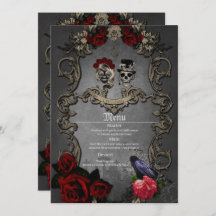 Design gótica com crânios legal