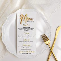 Menu - Design Minimalista Tex Dourado 3d