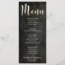 Menu Design Sombrio Vintage com Tipografia Creme 30, Me