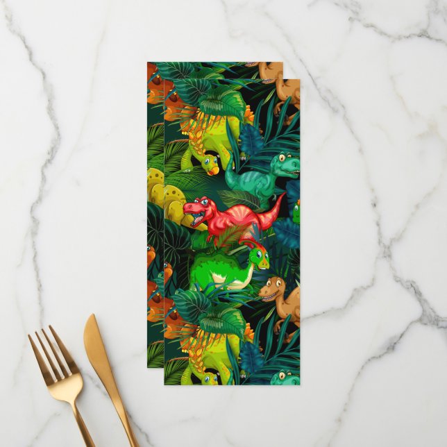 Menu Dinossaur Park (Frente/Verso In Situ)