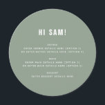 Menu Diversão Sage Verde Nome do Convidado Local Cartõe<br><div class="desc">Diversão Monocromática Nome de Convidado Menu Place Card Wedding Pode ser totalmente personalizado para atender às suas necessidades. © Gorjo Designs. Feito para você através da plataforma Zazzle. // Procurando itens correspondentes? Outros artigos de papelaria do conjunto disponível na seção "coleções" da minha loja. // Precisa de ajuda para personalizar...</div>