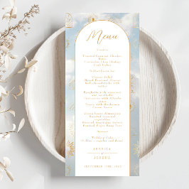 Menu do Boho Místico das Nuvens Azuis Celestiais