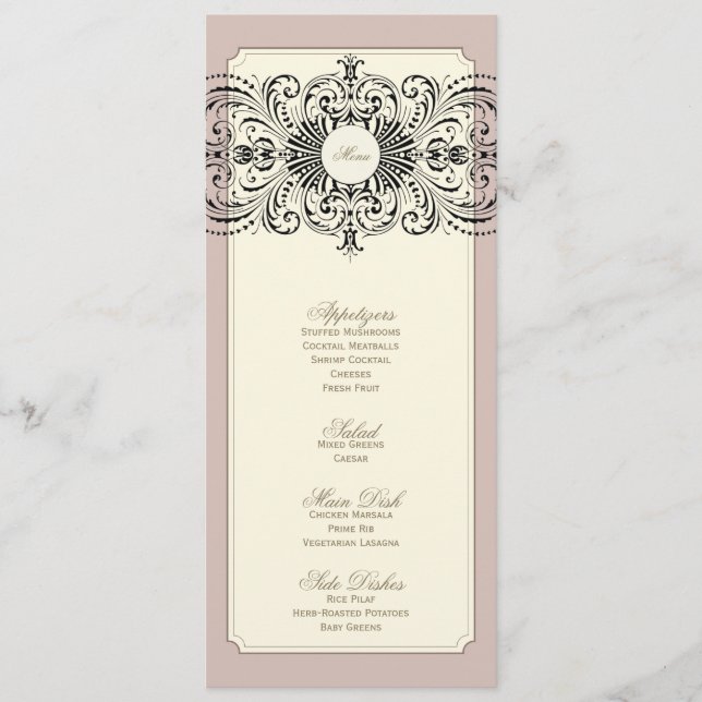 menu do casamento {do vintage} (Frente)
