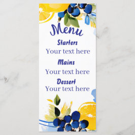 Menu do casamento La Dolce Vita