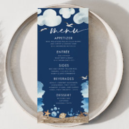 Menu do Chá de fraldas do Marinho Nautica