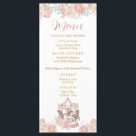 Menu do Chá de fraldas Mágico Rosa e Dourado<br><div class="desc">Menu do Chá de fraldas Mágico Rosa e Dourado</div>