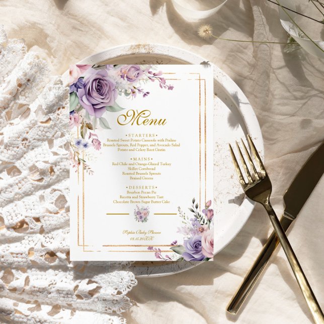 Menu do Chá de fraldas Rosa (Criador carregado)