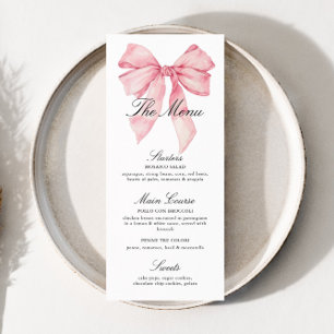 Menu do Chá do Arco Rosa Elegante