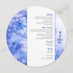 Menu do Círculo de Casamento do Jardim Azul de inv