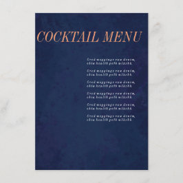 Menu do cocktail, menu da bebida, grupo do