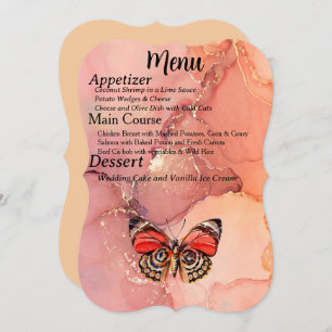 Menu do Evento do Casamento outono com Árvore e Bo