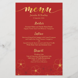 Menu do Jantar de Flores de Cerejeira Chinesas | C