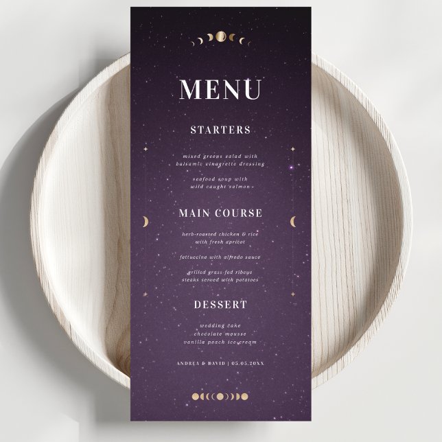 Menu do Janto de Casamento Celestial da Lua Dourad (Criador carregado)